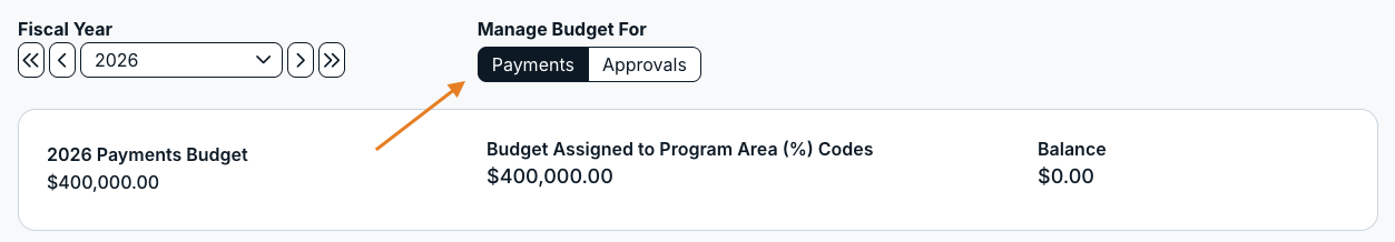 payments and approvals buttons