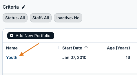 portfolio name