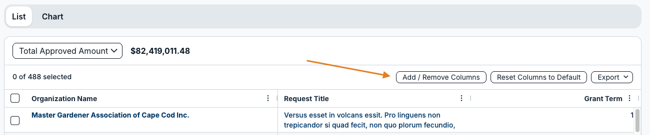add/remove columns button
