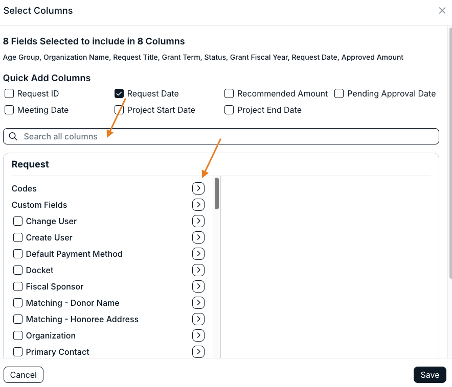 search and lists