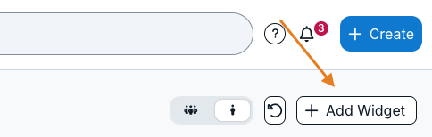 add widget button