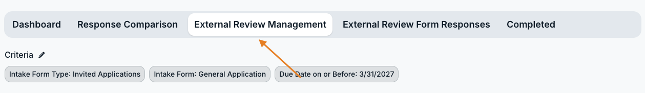 external review management tab