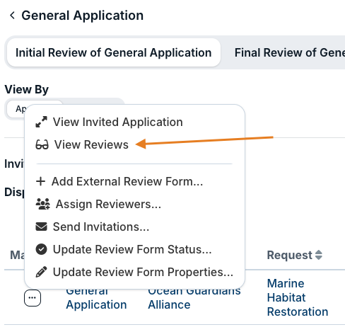 view reviews option