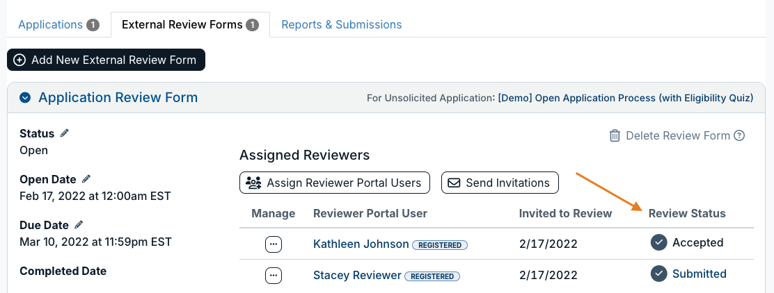 review status