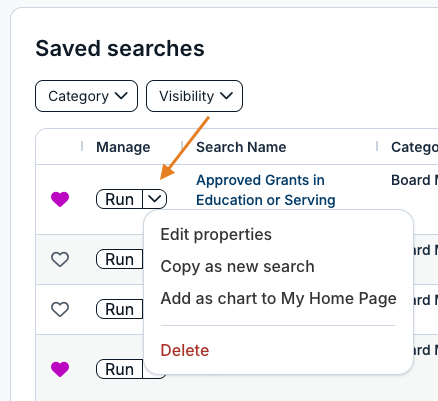 dropdown icon