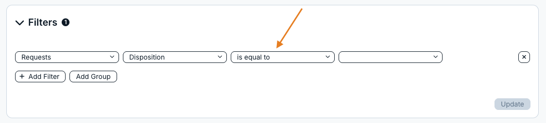 operator dropdown