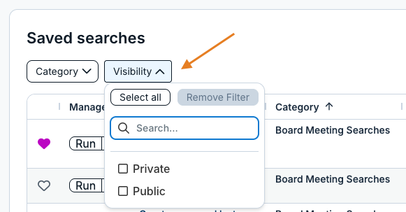visibility filter