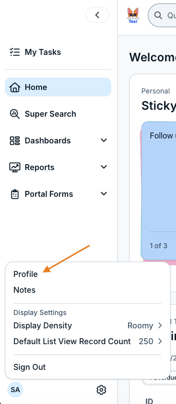 profile option